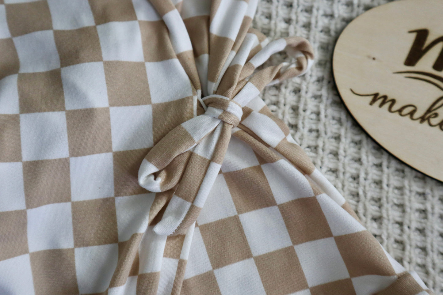 Tie Romper | Checkered